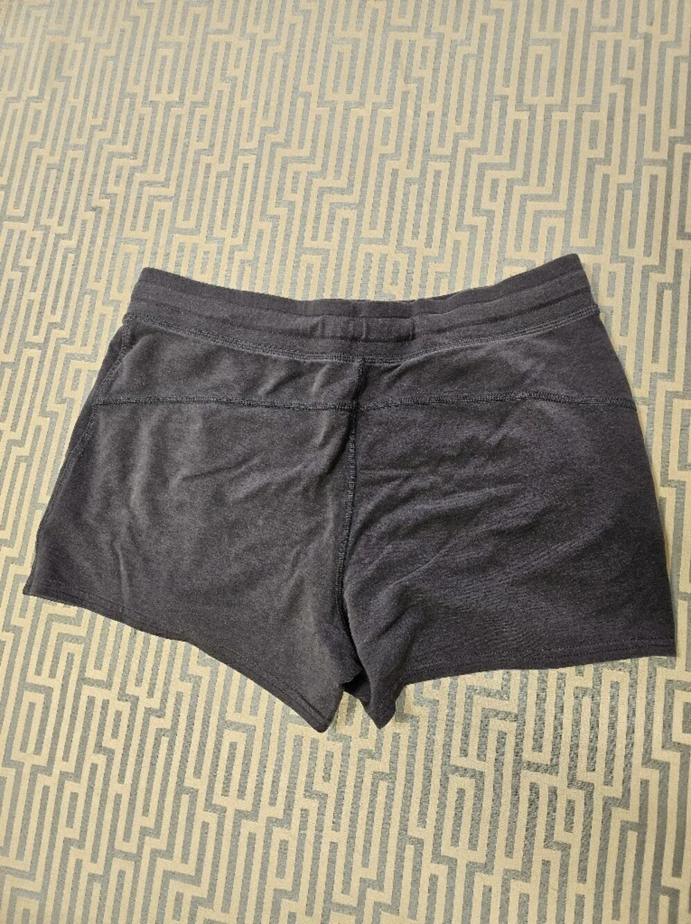 Alo Women's Charcoal Terry Shorts with Drawstring